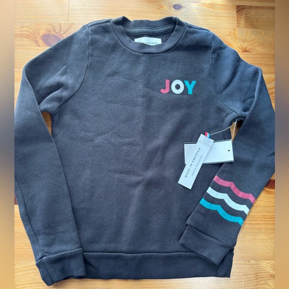 NWT Sol Angeles Boys' Joy Waves Sweatshirt‎ Black Size 6
